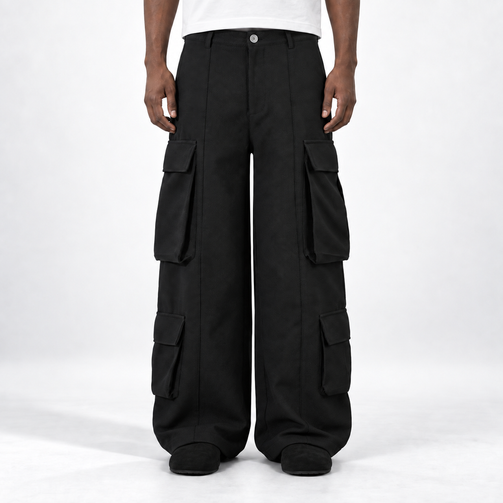 VENTE STEREO CARGO PANTS BLACK