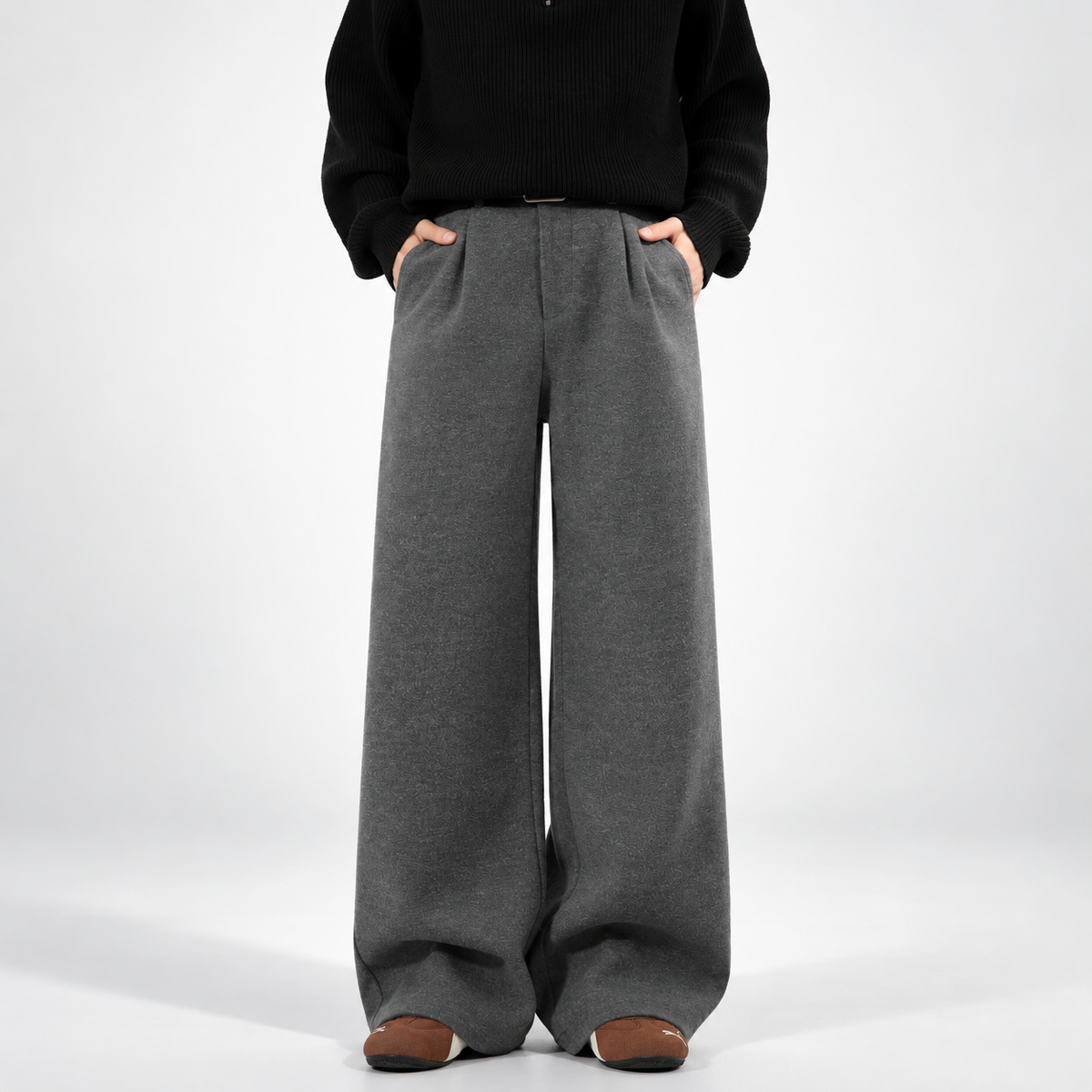 WOOL PLEATED MEN PANTS
