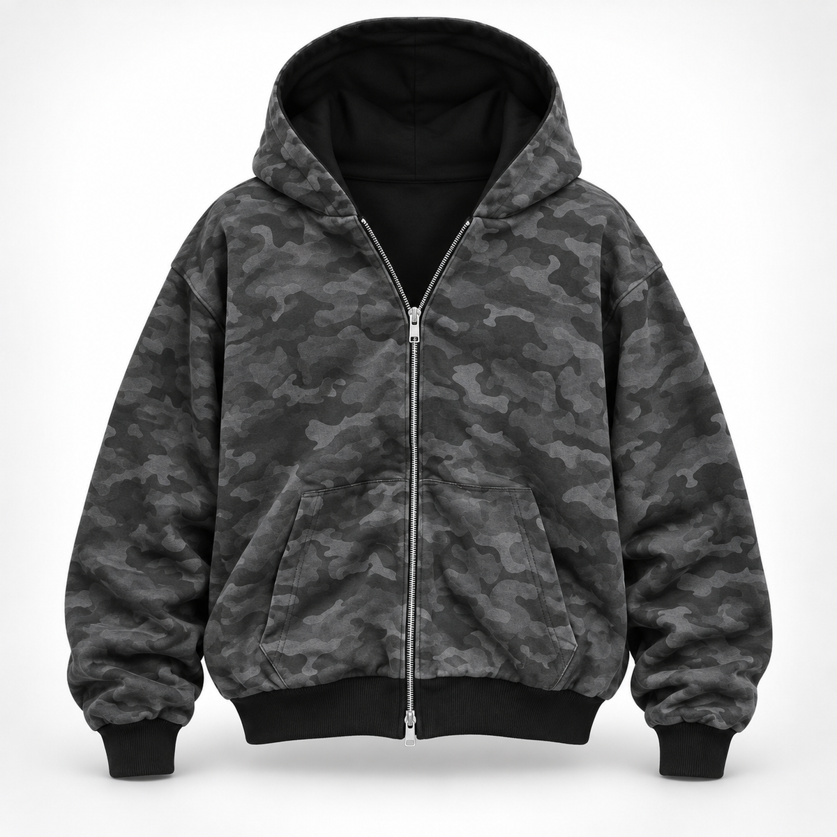 CAMO RETRO ZIPUP HOODIE