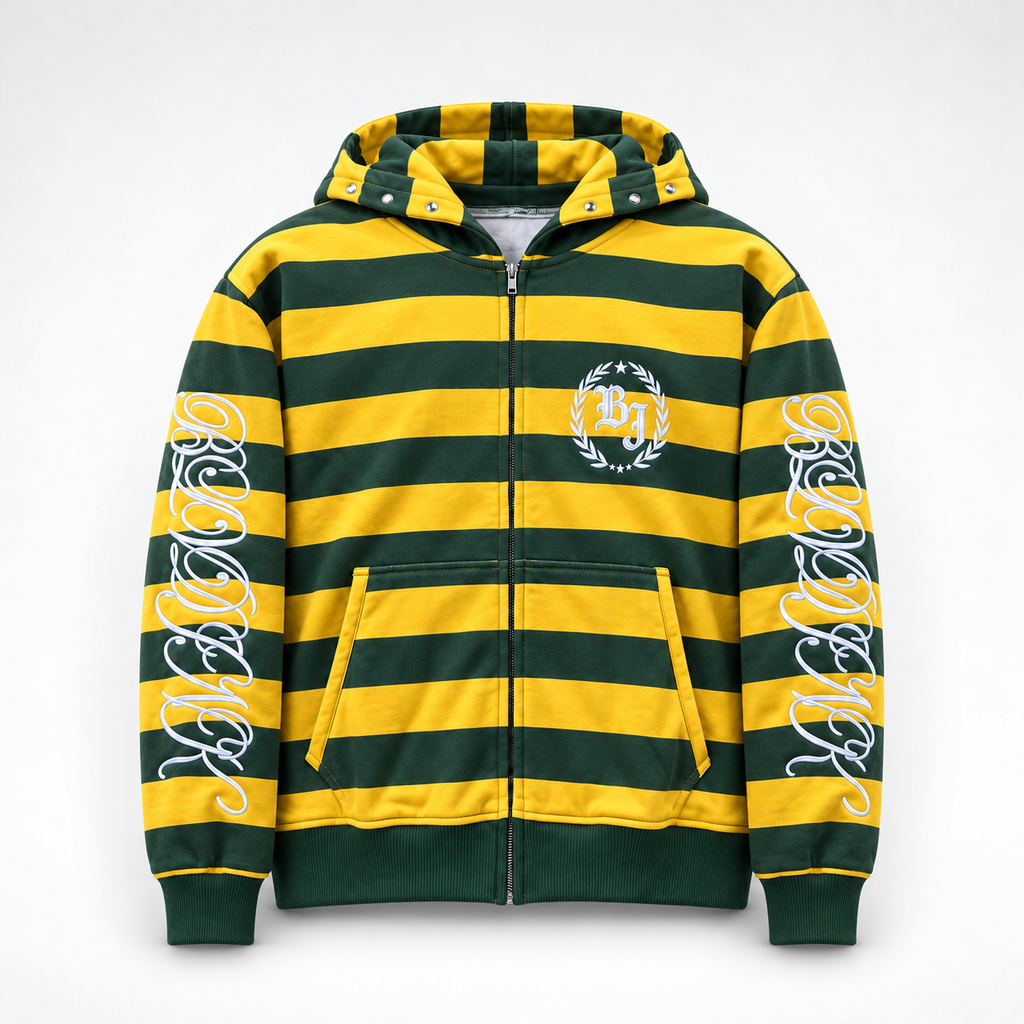 AMORA RETRO STRIPPED HOODIE