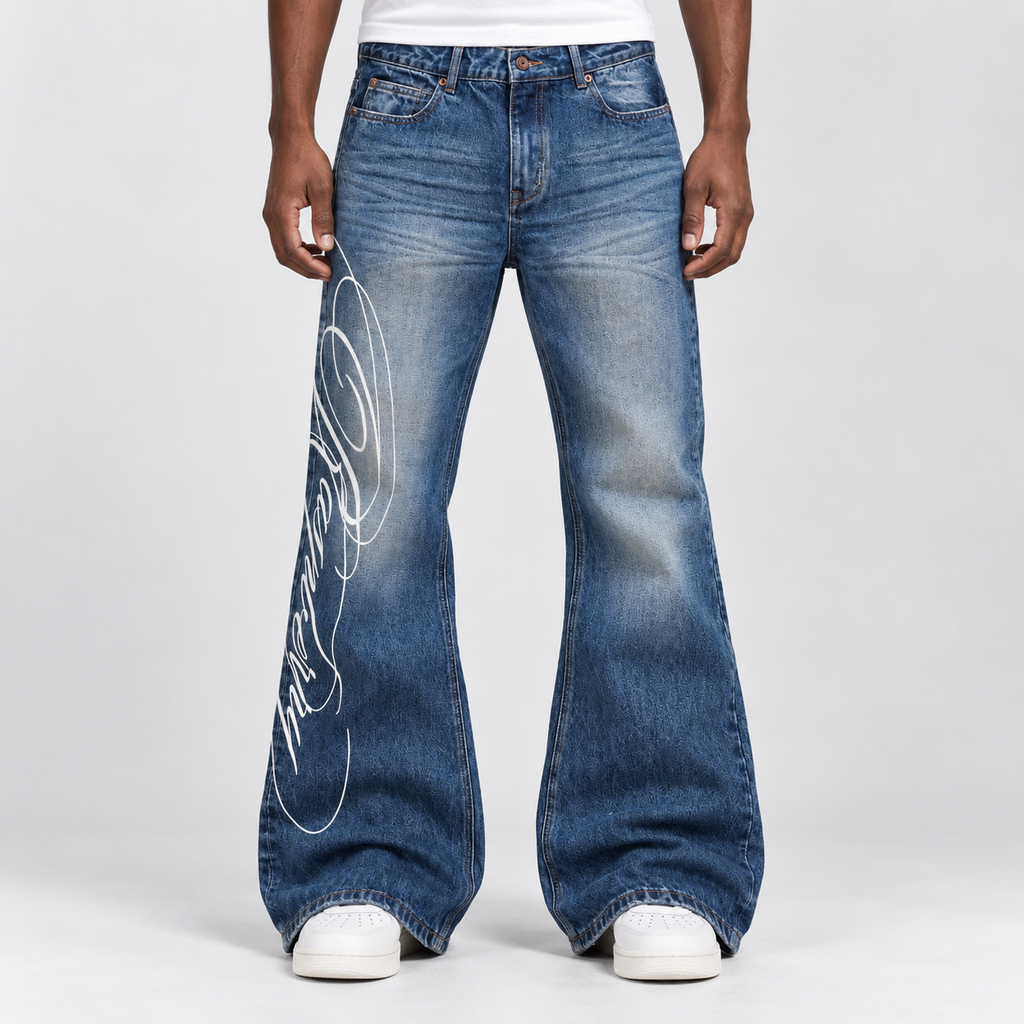 VINTAGE DENIM WASHED JEANS